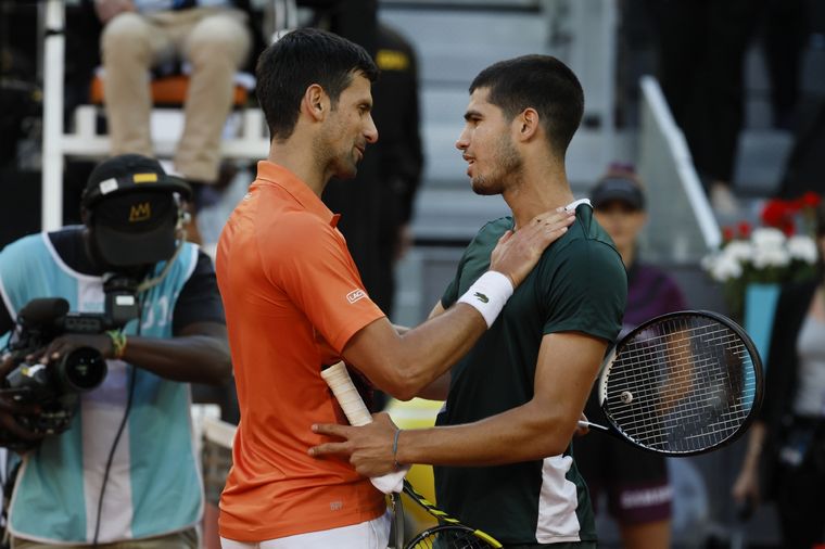 Carlos Alcaraz se deshizo en elogios hacia Novak Djokovic