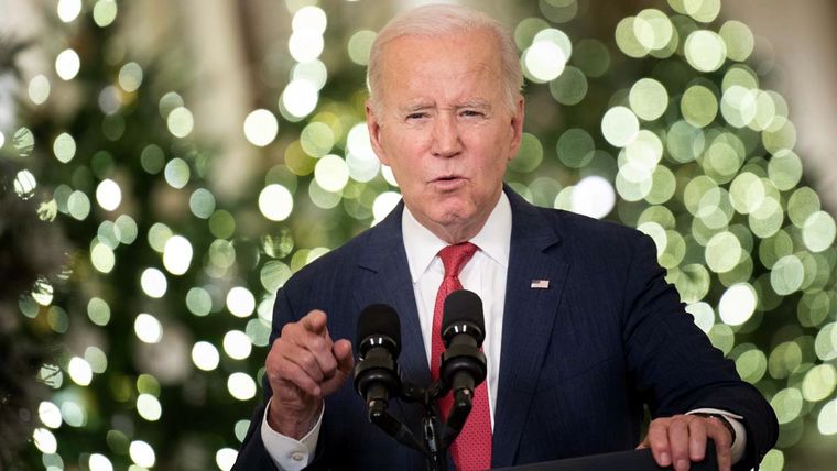 Biden, durante su discurso navideño. Foto: TheGuardian.