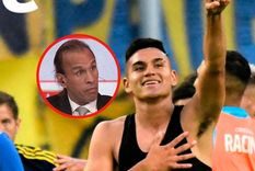 Alcaraz y Navarro Montoya se cruzaron tensamente en ESPN por su festejo frente a la gente de Boca. Foto: Juan José García (Clarín/Olé) Alcaraz y Navarro Montoya se cruzaron tensamente en ESPN por su festejo frente a la gente de Boca. Foto: Juan José García (Clarín/Olé)