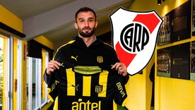 Tras su llegada a Peñarol, Germán Pezzella se despidió de River.
