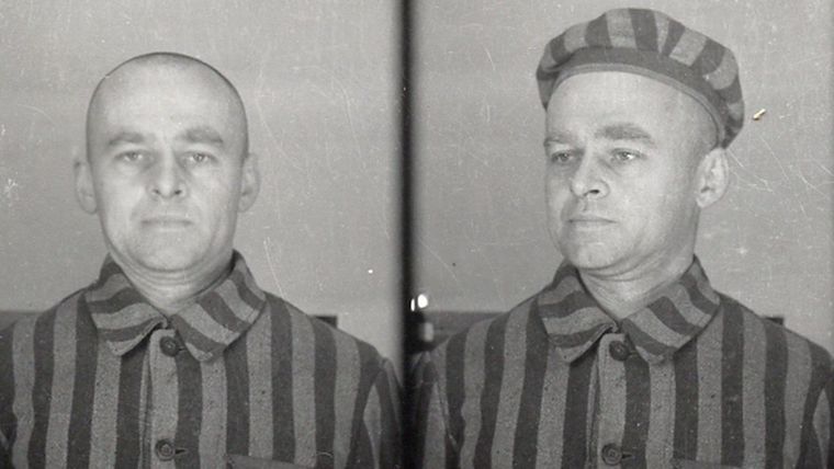 Las fotos de Witold Pilecki tomadas por las autoridades nazis cuando fue internado en Auschwitz.