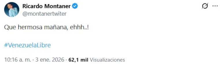 El mensaje de Ricardo Montaner tras la captura de Nicolás Maduro que generó revuelo. El mensaje de Ricardo Montaner tras la captura de Nicolás Maduro que generó revuelo.