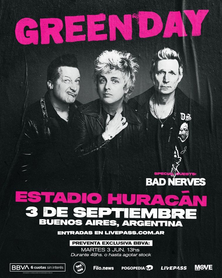 Cuándo viene Green Day a Argentina. Cuándo viene Green Day a Argentina.