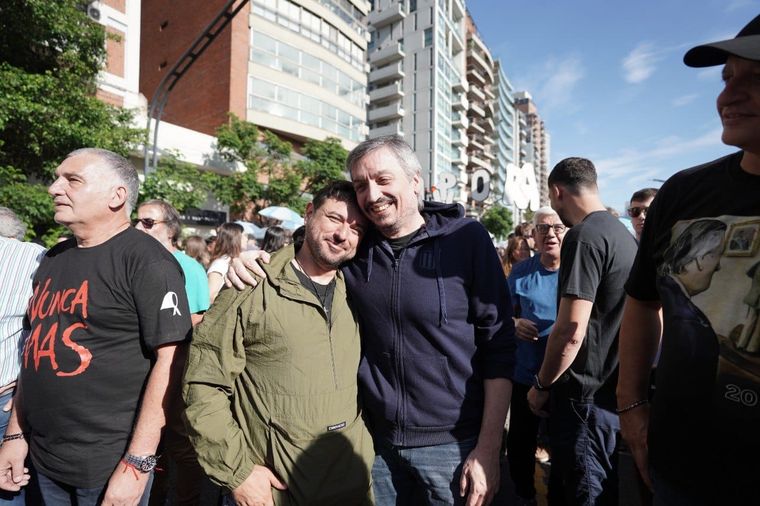 Máximo Kirchner junto a Juan Grabois Foto: La Cámpora