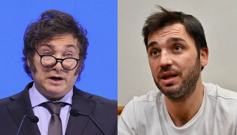 Javier Milei y Nacho Torres están en pie de guerra por los fondos de Chubut Foto: Noticias Argentinas