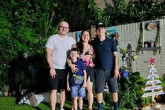 Bruno junto a su familia.