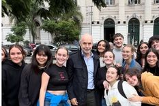 El exjefe de gobierno, Horacio Rodríguez Larreta, en la marcha Foto: X @bobmacoy El exjefe de gobierno, Horacio Rodríguez Larreta, en la marcha Foto: X @bobmacoy