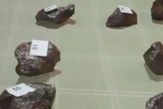 Los meteoritos fueron incautados por Gendarmería en Punta de Vacas Foto: Diario Panorama