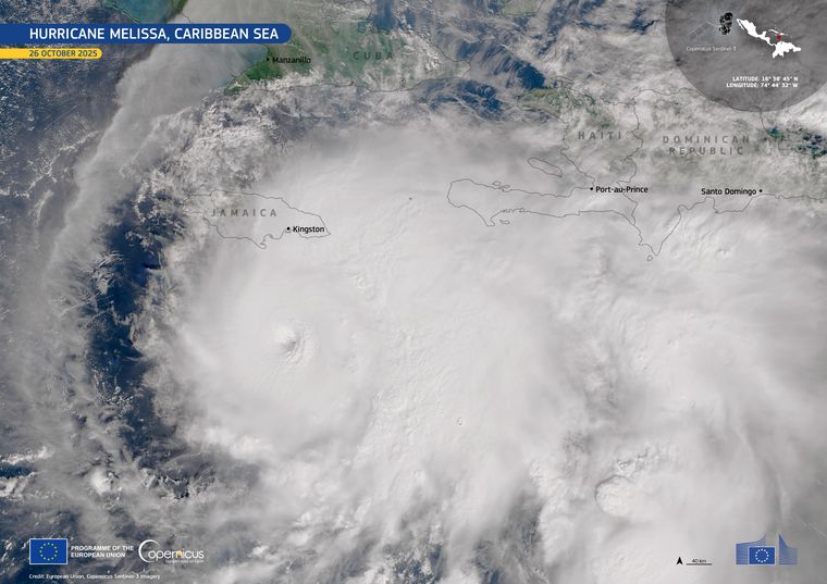 El Centro Nacional de Huracanes alertó que Melissa podría causar inundaciones y deslizamientos de tierra en varios países del Caribe.