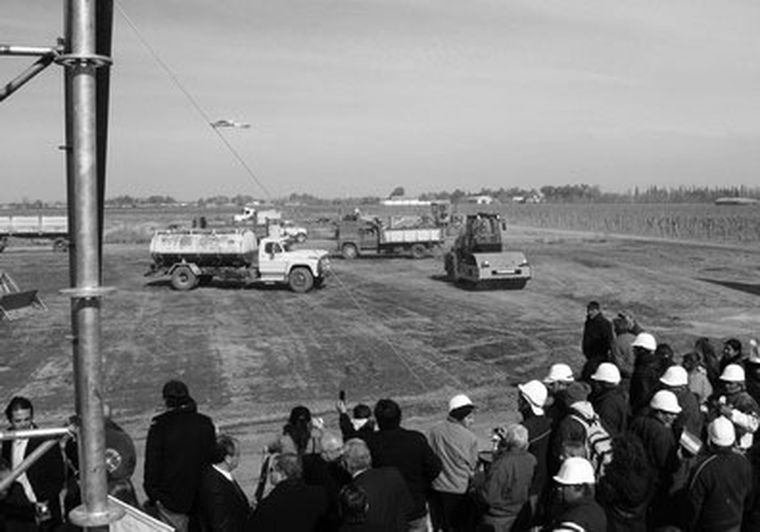 Hoy el mediodía en Palmira comenzaron a construir el Pasip.