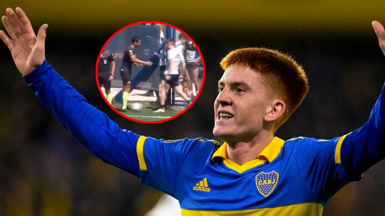 El Colo Barco y un lujo de pícaro al árbitro mientras veía el partido de la Reserva de Boca