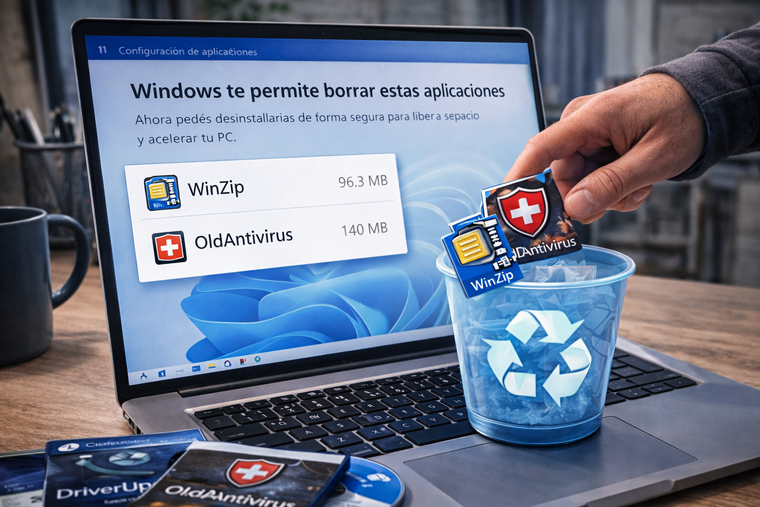 WinZip, antivirus externos y limpiadores hoy pueden ocupar espacio y consumir recursos sin necesidad. WinZip, antivirus externos y limpiadores hoy pueden ocupar espacio y consumir recursos sin necesidad.