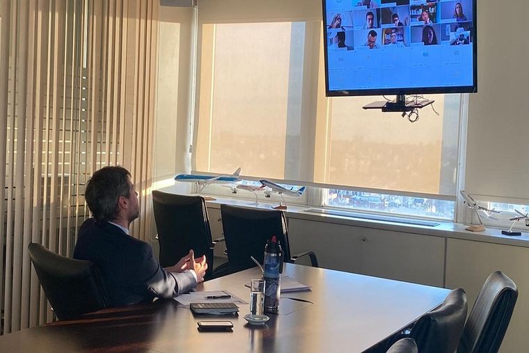 Lammens tuvo una videoconferencia con diputados. Foto: Prensa Gobierno Nacional