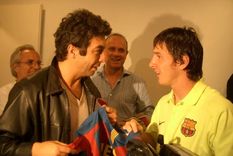 Darín con Messi, en Barcelona.