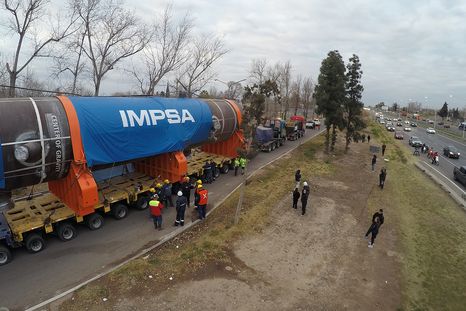 el mayor desafio del traslado del reactor: cruzar el lecho del rio mendoza el mayor desafio del traslado del reactor: cruzar el lecho del rio mendoza