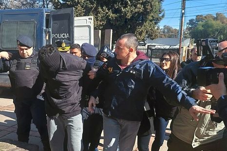 El acusado este sábado en el Palacio Policial Foto: Ministerio Público Fiscal