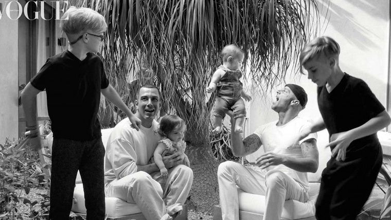 La familia completa de Ricky, para una producción de la revista Vogue.  Foto: Vogue