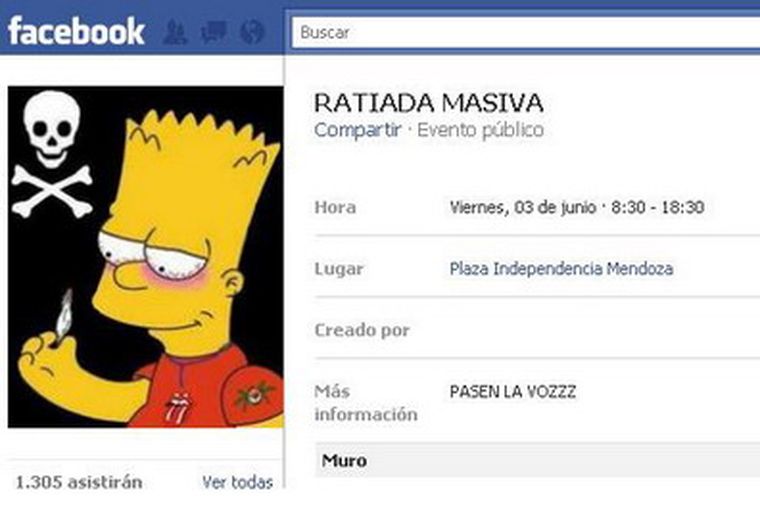 Esta fue la página web donde se promocionó el faltazo.
