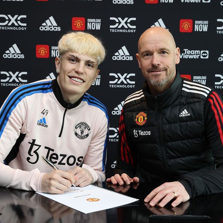 Bichito asegurado: Garnacho jugará en el Manchester United hasta 2028 Foto: Manchester United