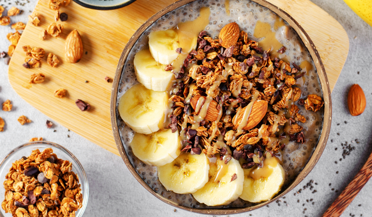 Receta cremosa de avena pudding