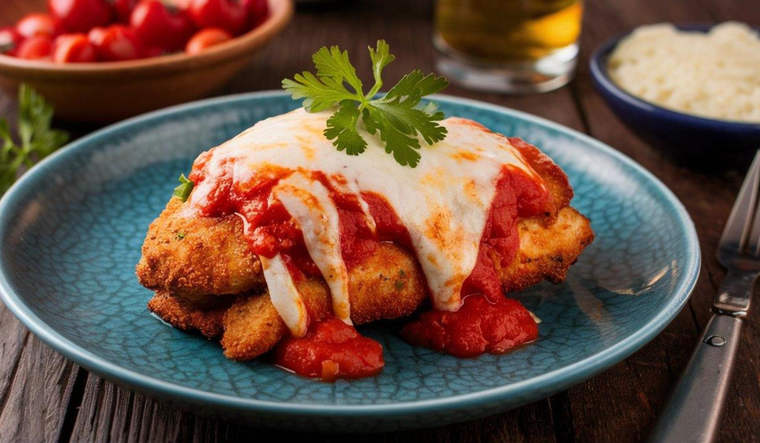 La receta de pollo a la parmesana tiene su origen en adaptaciones italianas en América. La receta de pollo a la parmesana tiene su origen en adaptaciones italianas en América.