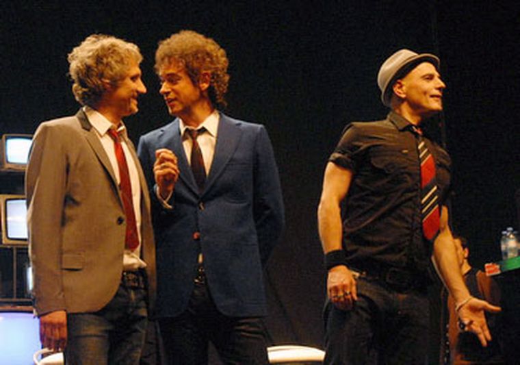 El trío paradigmático del rock nacional, juntos para la gira. Foto: NA
