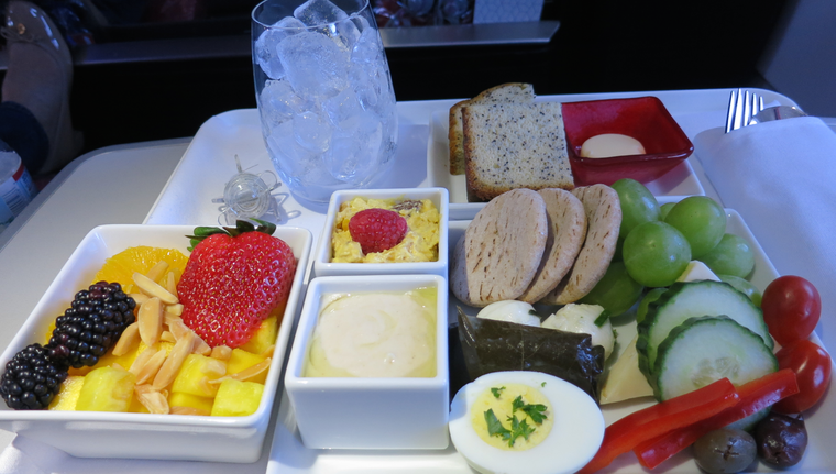 Desayuno de Virgin Airline Foto: Web