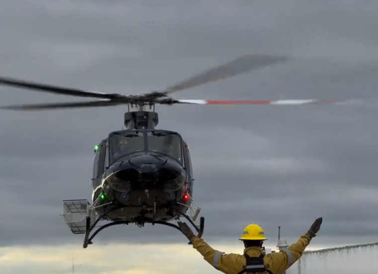 El helicóptero que se estrelló en San Juan era un modelo Bell 412EP.
