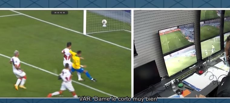 Confirman que el penal de Perú fue por un contacto sobre el pie de Neymar