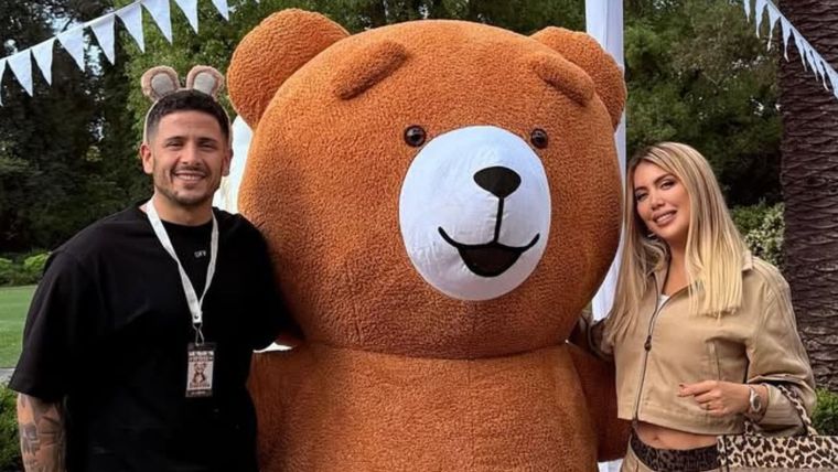 Wanda y Martín Migueles. Foto: Instagram/ @wanda_nara/ @florbazanfotografia.&nbsp;