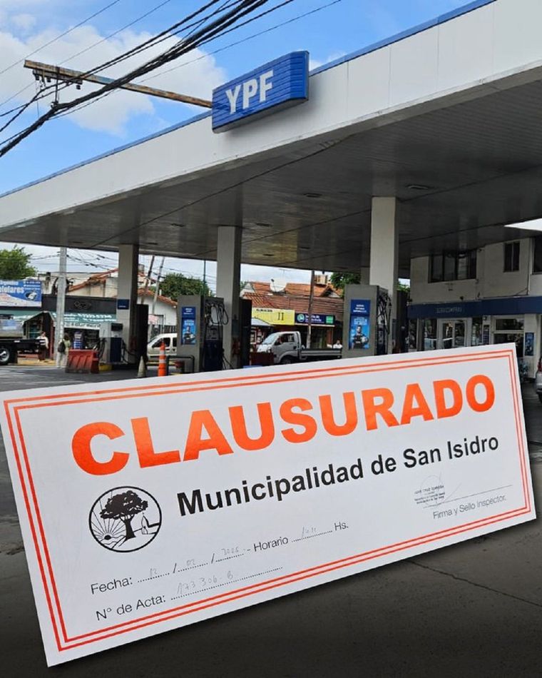 Clausuran estación de servicio por el cobro indebido de la Tasa Vial Foto: X de Ramón Lanús