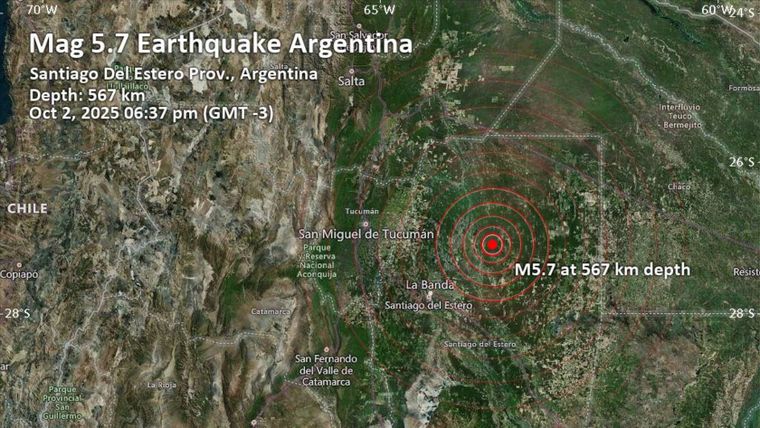 El temblor en Santiago del Estero