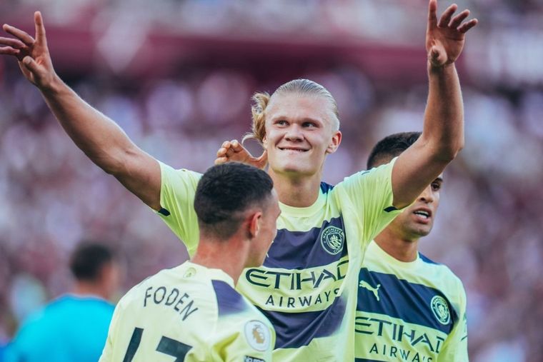 Haaland fue la gran figura del City en la primera fecha de la Premier League.