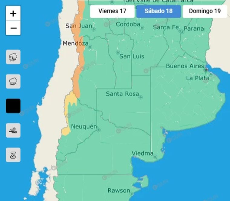 El SMN emitió un nuevo alerta por nevadas en la cordillera mendocina. El SMN emitió un nuevo alerta por nevadas en la cordillera mendocina.