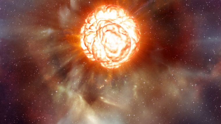 Ilustración artística de Betelgeuse.