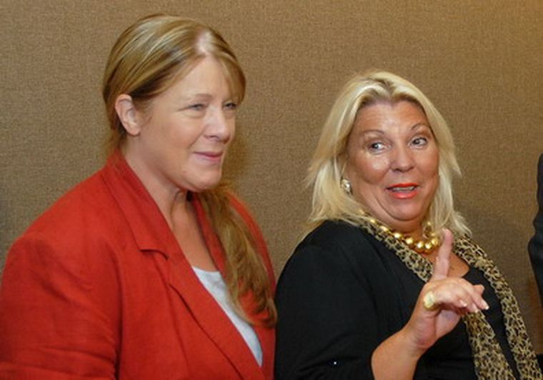 Stolbizer, en los buenos tiempos con Carrió. Foto: NA