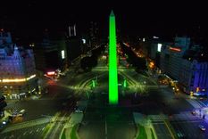 El Obelisco y otros monumentos emblemáticos de la Ciudad de Buenos Aires se teñirán de verde para concientizar en el Día Nacional del Trasplante Foto: (Foto: Embajada de Irlanda)