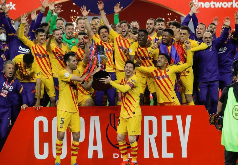 Barcelona es el nuevo campeón de la Copa del Rey. Foto: EFE