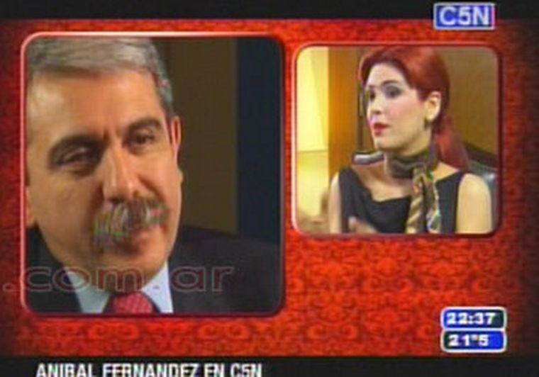 Viviana Canosa estrenó programa con Aníbal Fernández. Foto: Zabatica.com.ar