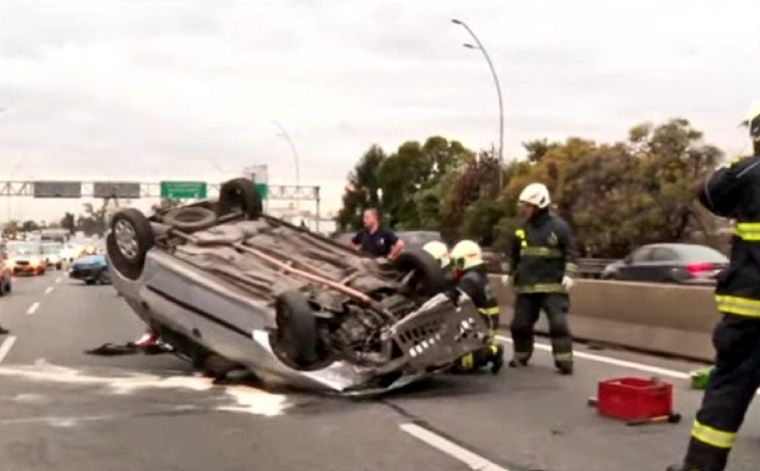 El siniestro tuvo lugar cerca de las 8 a la altura de Lope de Vega, en dirección al Riachuelo Foto: X (Twitter) Hechos y Derecho