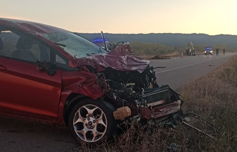 Un joven resultó herido y fue hospitalizado luego de chocar con una vaca cuando viajaba por la por la Ruta 86