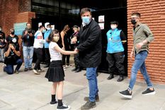 Su hija ayudó a una de las movileras presentes Foto: Telam