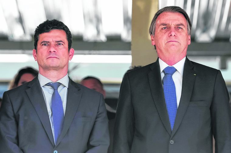 Sergio Moro y Jair Bolsonaro.