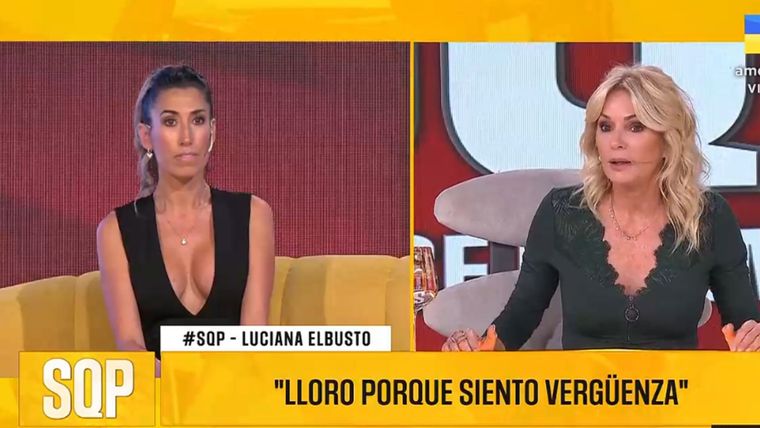 La conductora de América TV le hizo tajantes preguntas a Luciana Elbusto en medio del conflicto con Brancatelli. Foto: Captura pantalla América TV