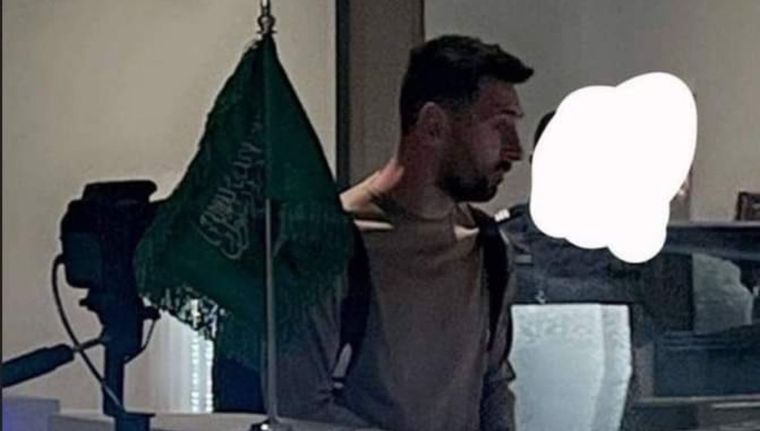 Messi está en Arabia. Foto: Twitter @gasem_Aledeilh