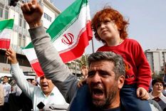 En Irán, hay manifestaciones de apoyo al Gobierno ante el bloqueo de Estados Unidos. Foto Efe