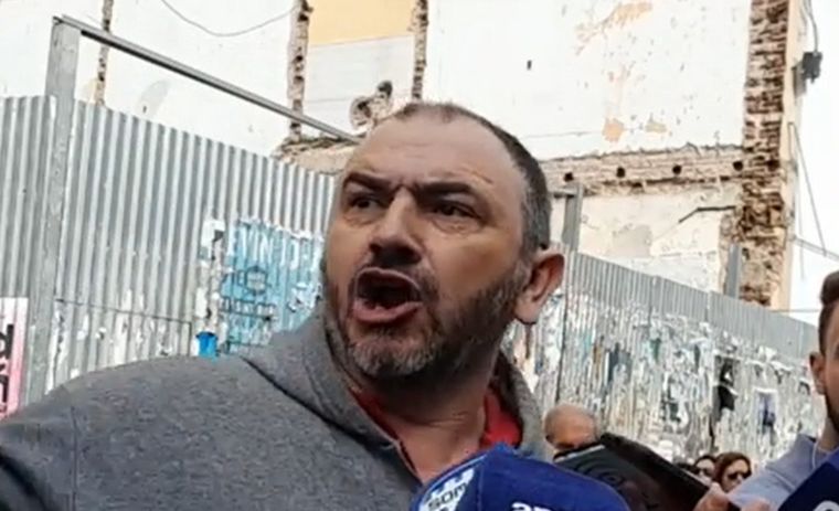 Guillermo Sierra, el padre de un estudiante de Bahía Blanca, se enfrentó a los docentes que hacen paro Foto: Captura de video