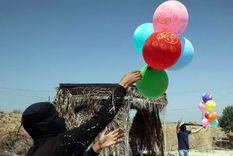 Los globos incendiarios de Hamas. Foto: Cnn.