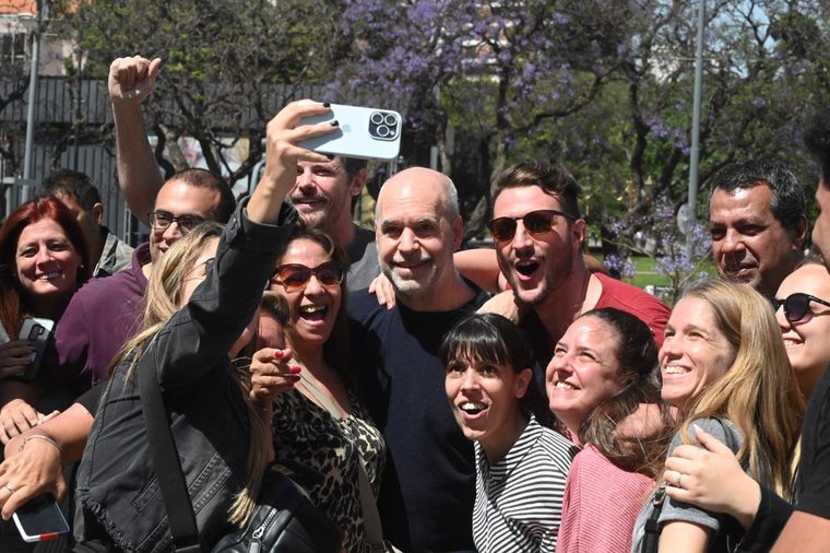 Horacio Rodríguez Larreta, tras emitir su voto este domingo Foto: Prensa Rodríguez Larreta