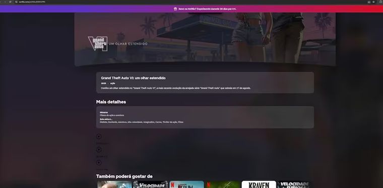 La filtraci&oacute;n de GTA 6 en Netflix Portugal habr&iacute;a revelado tres segmentos con m&aacute;s de una hora.